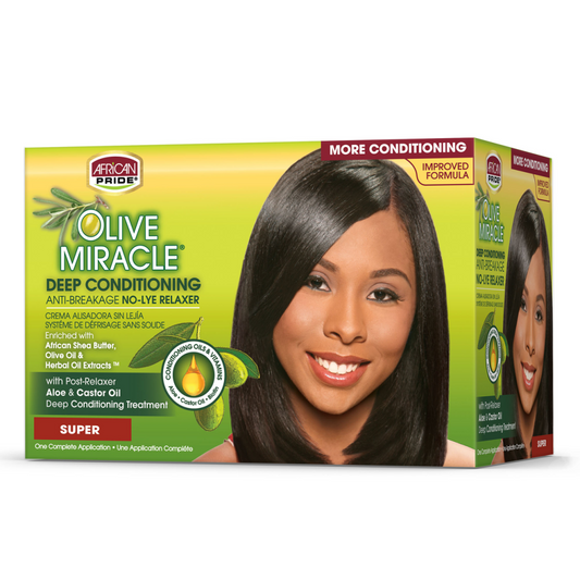 African Pride Olive Miracle - Deep Conditioning No-Lye Relaxer Kit